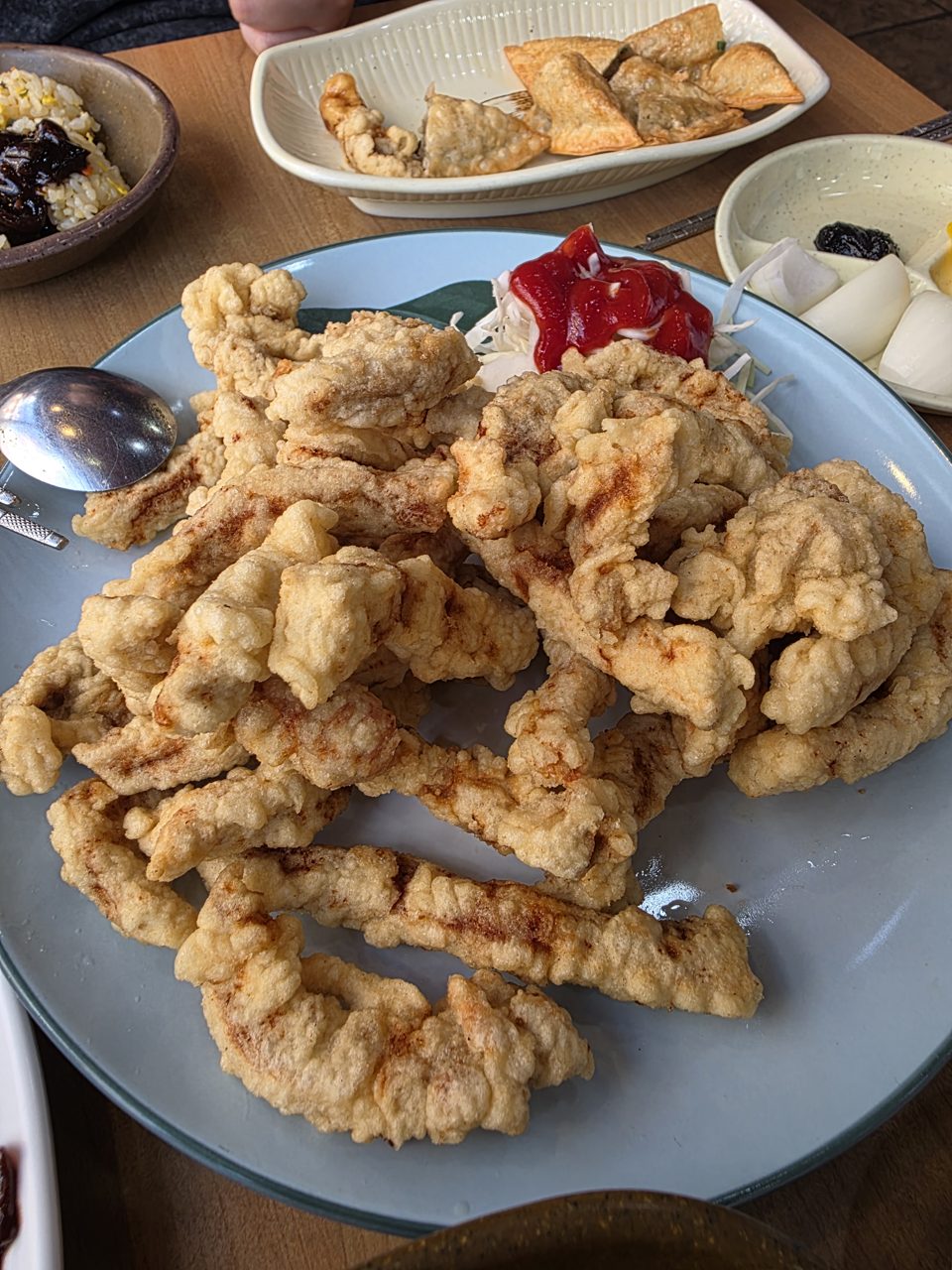 중국집 탕수육 접시, 태자신당 서울 신점 후기 그날의 점심